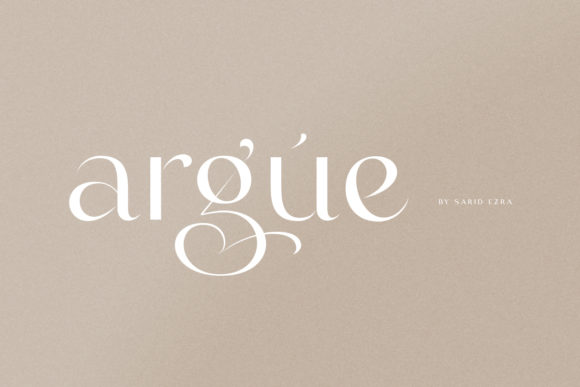 Argue: A Display Font for Unforgettable Creative Impact