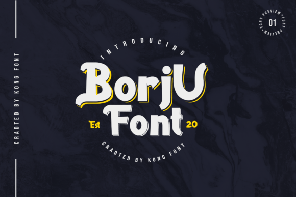 Borju: A Playful Display Font for Creative Projects