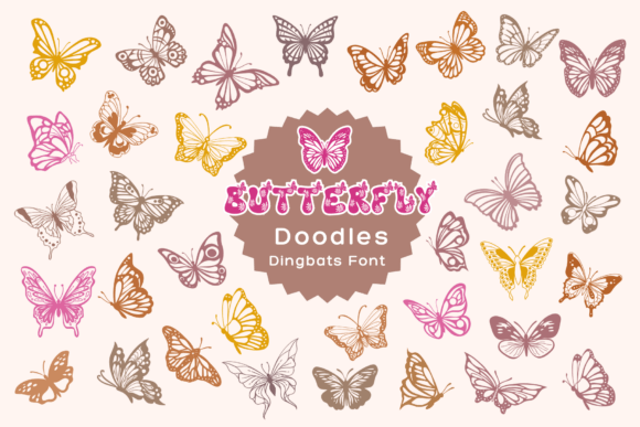 Butterfly Doodles: A Whimsical Typeface for Creative Projects