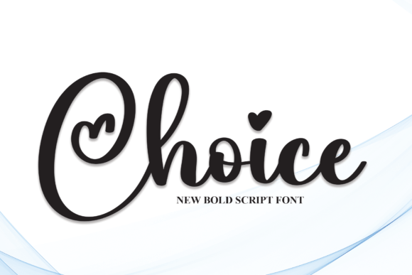 Choice: The Connecting Heart Display Font for Modern Designs