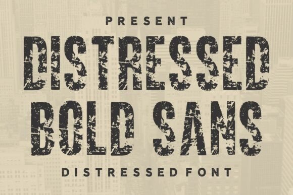 Distressed Bold Sans: Command Attention with Raw Character