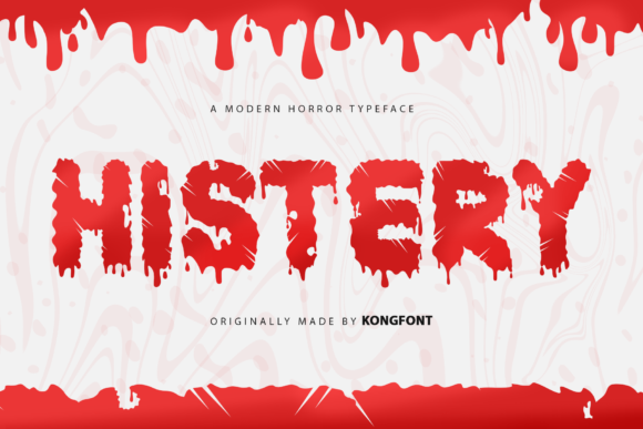 Histery: A Modern Script Font with Scary Character