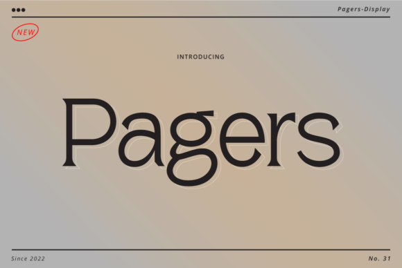 Pagers: The Stylish Serif for Modern Branding