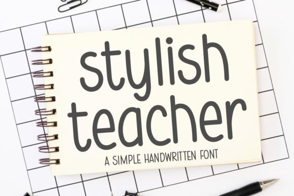 Stylish Teacher: The Handwritten Font for Vibrant Projects