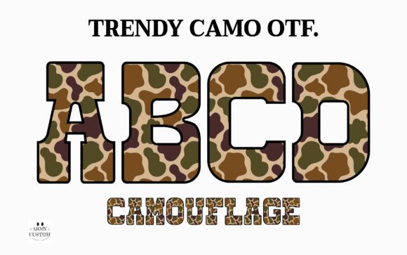 Trendy Camo: A Bold Typeface for Adventurous Brands
